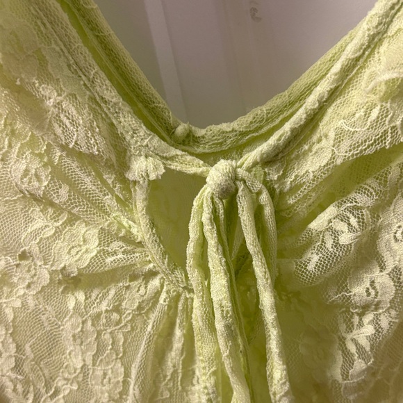 Kimchi Blue Lace Ruffle Dress in Light Green - Picture 3 of 12
